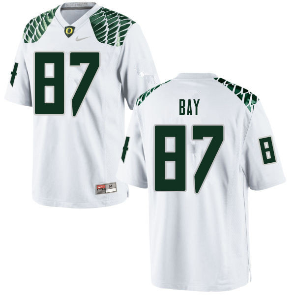 Men #87 Ryan Bay Oregn Ducks College Football Jerseys Sale-White